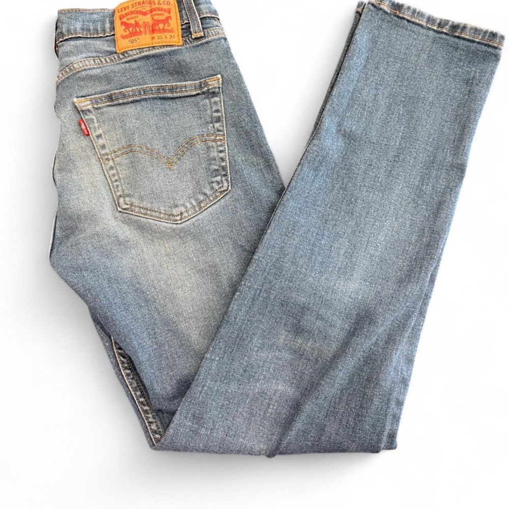 Levi's Light Blue Straight Leg Jeans - Picture 2 of 2